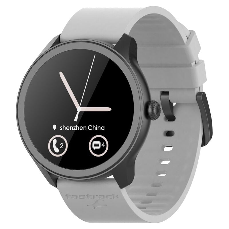 38091PP02 Fastrack Reflex Invoke Smartwatch Grey: BT Calling, Advanced Chipset, Breathing Rate, IP68