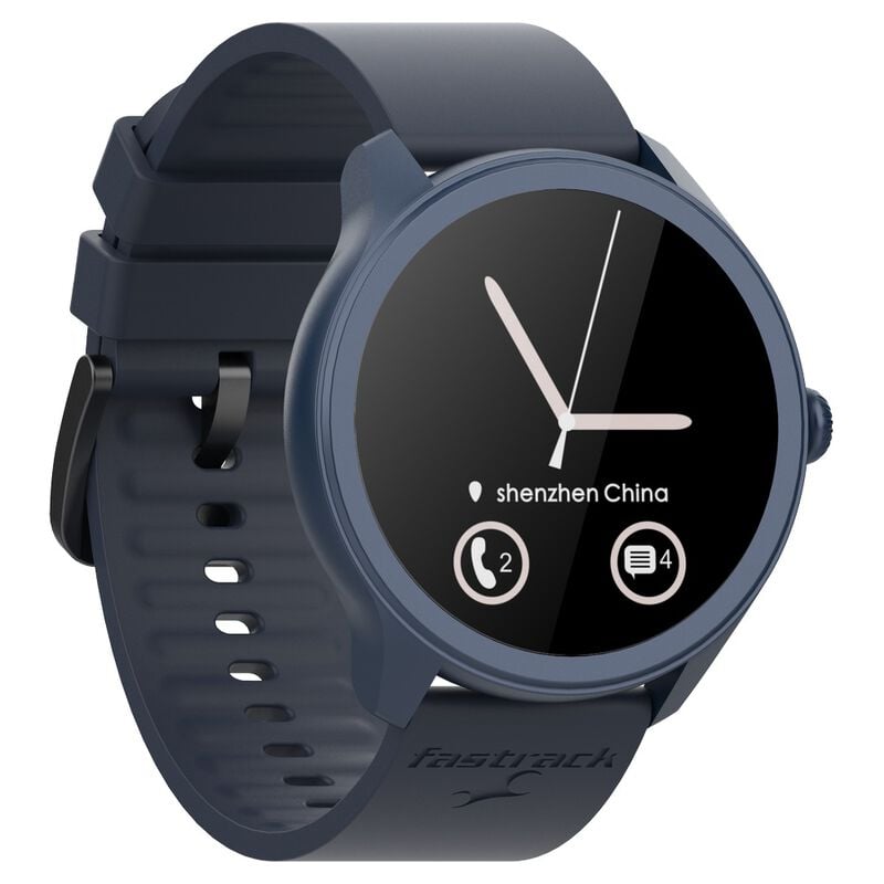 38091PP03 Fastrack Reflex Invoke Smartwatch Blue: BT Calling, Advanced Chipset, Breathing Rate, IP68