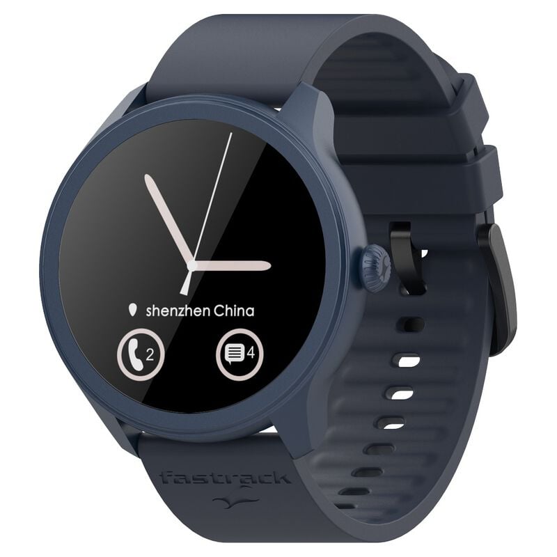 38091PP03 Fastrack Reflex Invoke Smartwatch Blue: BT Calling, Advanced Chipset, Breathing Rate, IP68