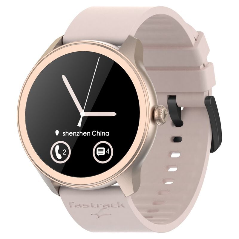 38091PP04 Fastrack Reflex Invoke Smartwatch Pink: BT Calling, Advanced Chipset, Breathing Rate, IP68.