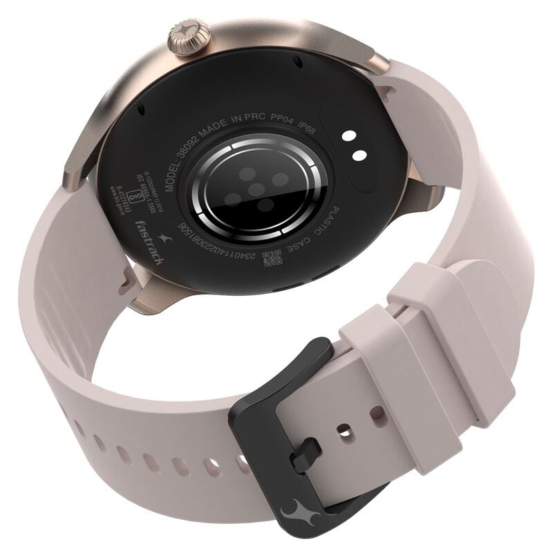 38091PP04 Fastrack Reflex Invoke Smartwatch Pink: BT Calling, Advanced Chipset, Breathing Rate, IP68.