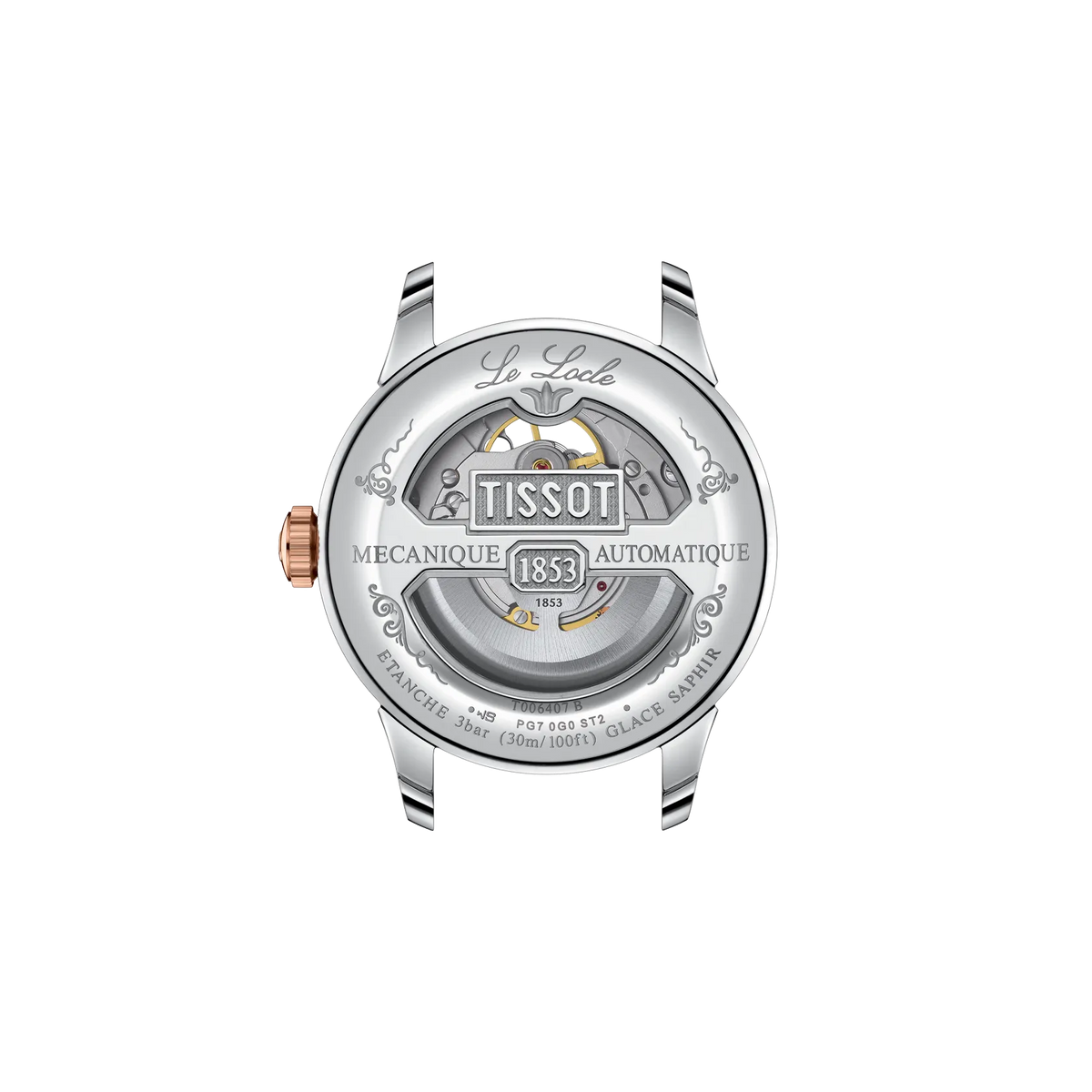 Tissot Le Locle Open Heart 39.3mm T006.407.22.033.02 Watch for Men - case-back view