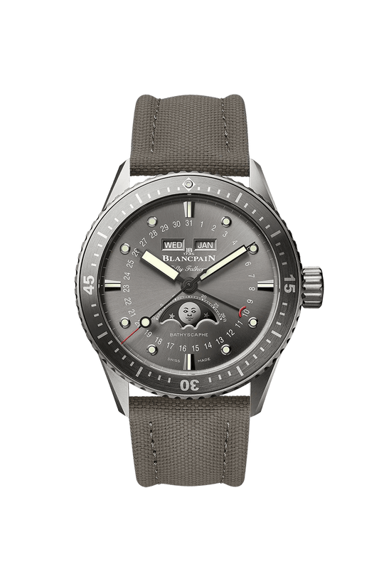 Blancpain Fifty Fathoms Bathyscaphe Quantième Complet Phases de Lune 5054-1210-G52A – front view
