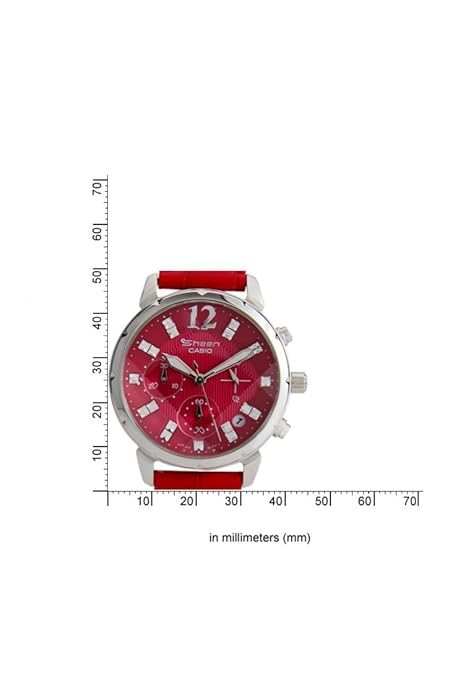 Casio Sheen Chronograph Red Dial Women's Watch - SHN-5010L-4ADR(SH157)