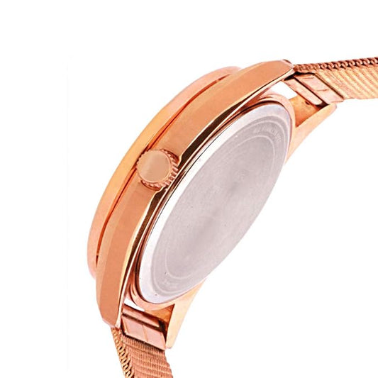 TIMEX Analog Rose Gold Dial Women's Watch - TWEL13205