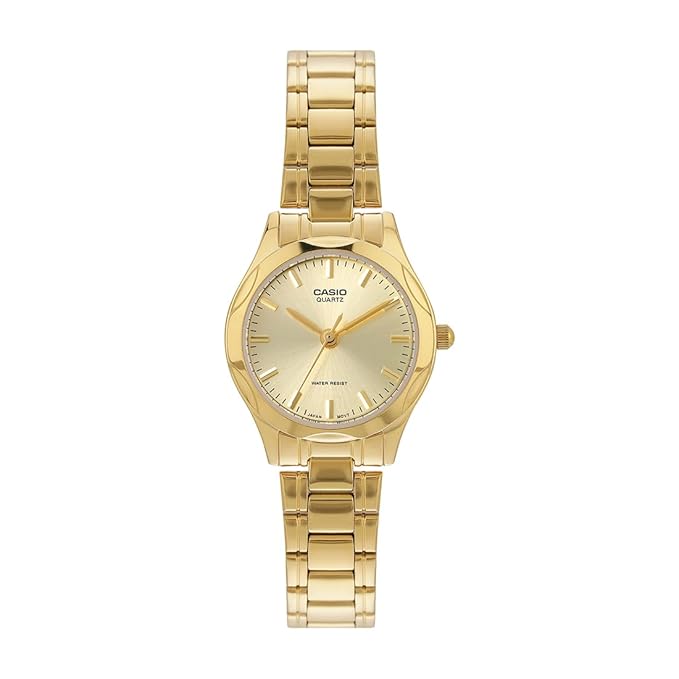 Casio Enticer Women Quartz Gold Dial Analog Stainless Steel Watch A2276
