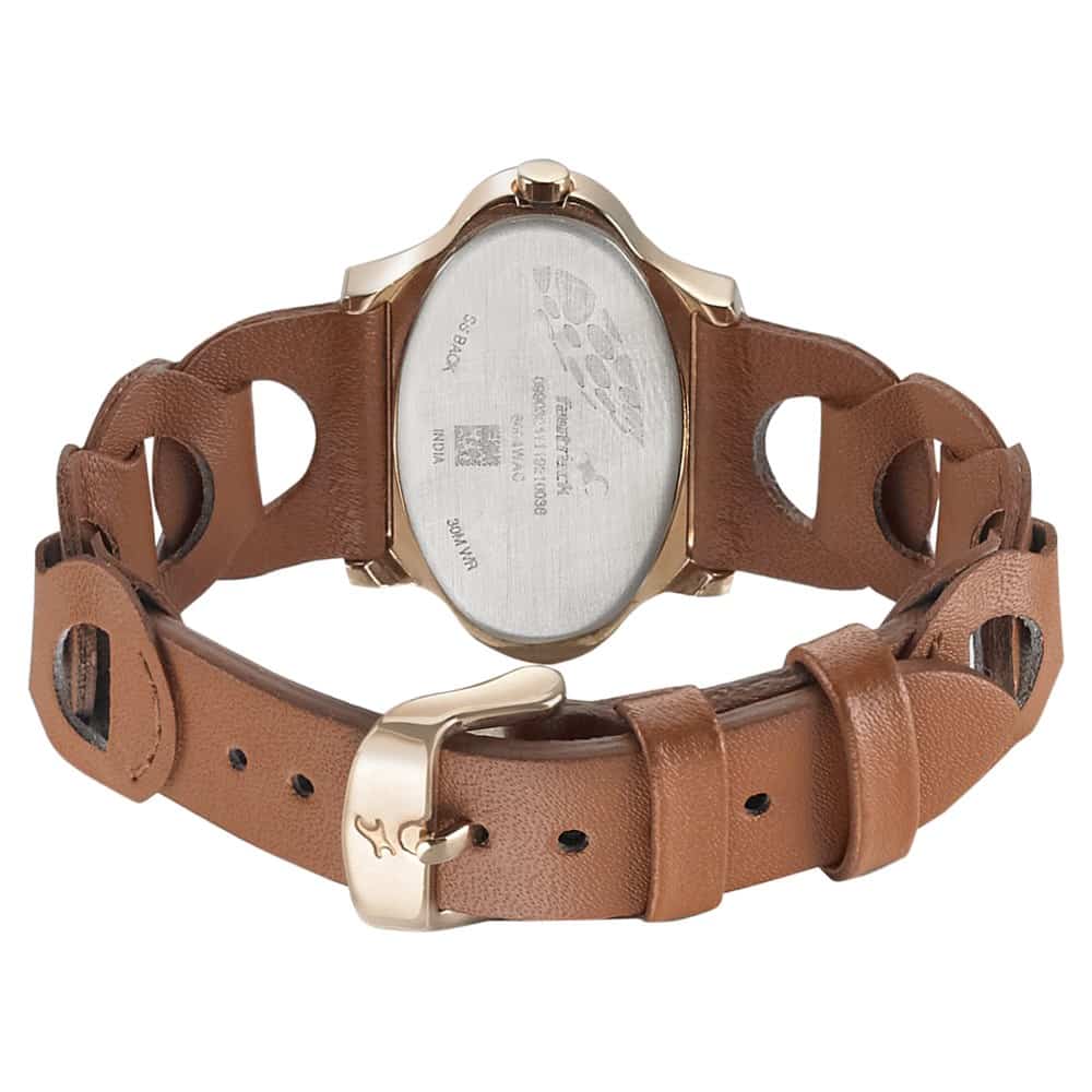 NR6004WL01 ROSE GOLD DIAL LEATHER STRAP WATCH - Kamal Watch Company