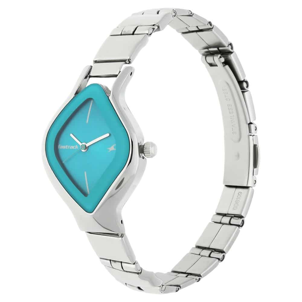 NR6109SM03 BLUE DIAL SILVER STAINLESS STEEL STRAP WATCH - Kamal Watch Company