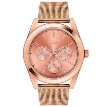 TIMEX Analog Rose Gold Dial Women's Watch - TWEL13205
