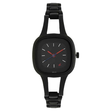 NR6147NM02 BLACK DIAL BLACK METAL STRAP WATCH - Kamal Watch Company