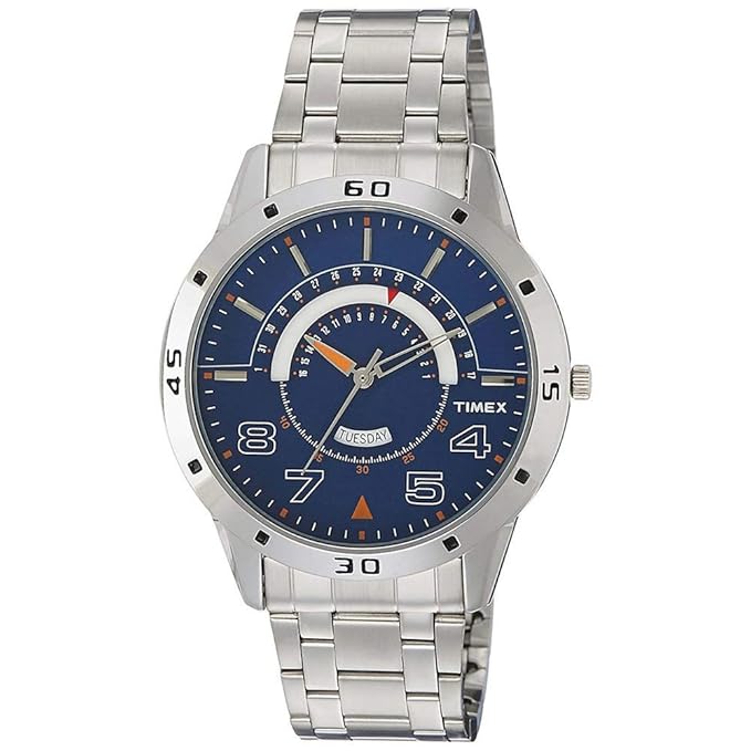 TIMEX Stainless Steel Analog Blue Dial Men Watch-Tw000U907