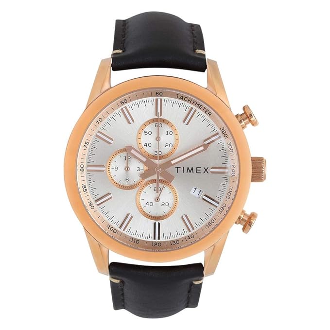 TIMEX Analog Grey Dial Men's Watch-TWEG17602 (Rose Gold)