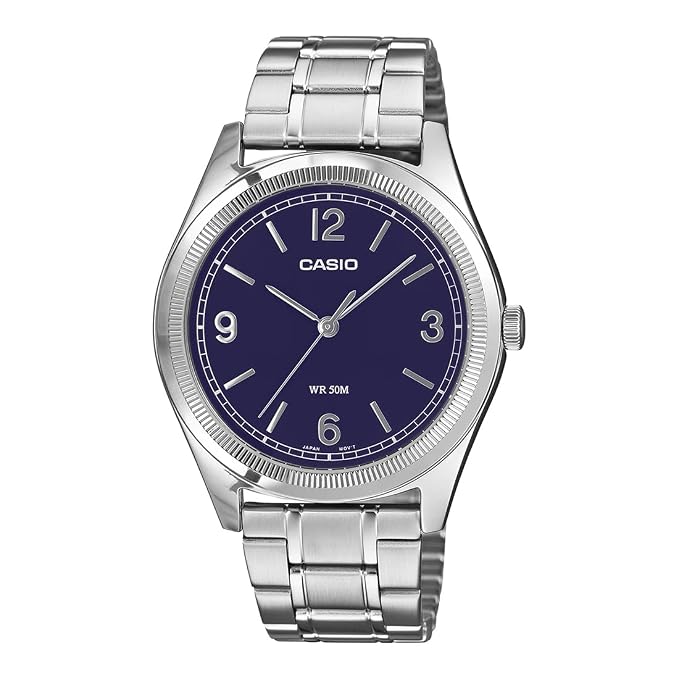 Casio Enticer Men Quartz Blue Dial Analog Stainless Steel Watch A2562