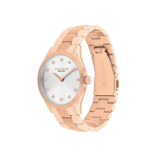 COACH Brooks Qtz Basic Silver Round Dial Women's Watch