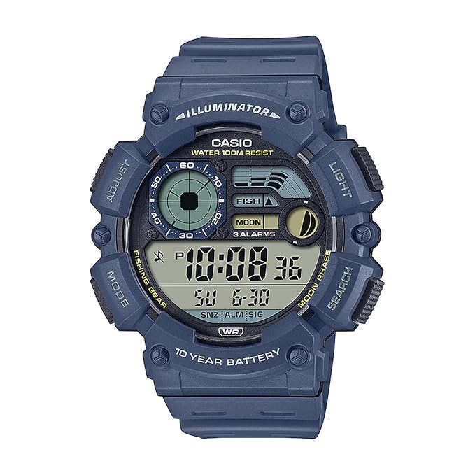 Casio Youth Men Quartz Blue Dial Digital Resin Watch D293