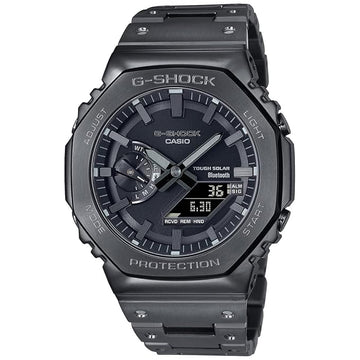 Casio G-Shock Men Solar Black Dial Analog-Digital Stainless Steel Watch G1271