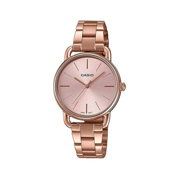 Casio Enticer Women Quartz Rose Gold Dial Analog Stainless Steel Watch A1795