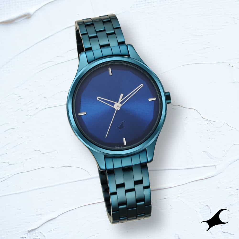 NR6248QM01 STUNNER IN BLUE DIAL & METAL STRAP - Kamal Watch Company