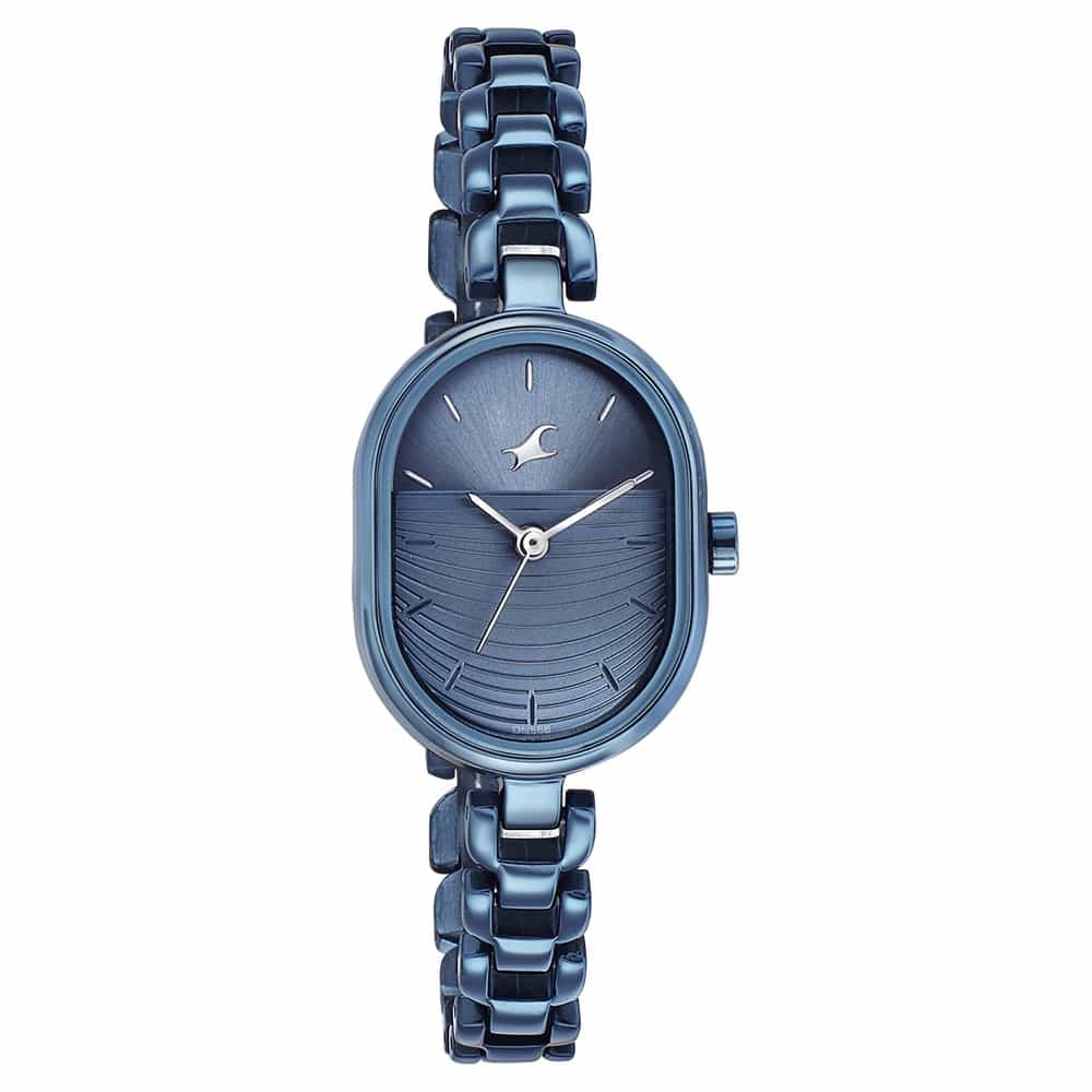 6258QM01 FASTRACK STYLE UP BLUE DIAL METAL STRAP WATCH FOR GIRLS - Kamal Watch Company
