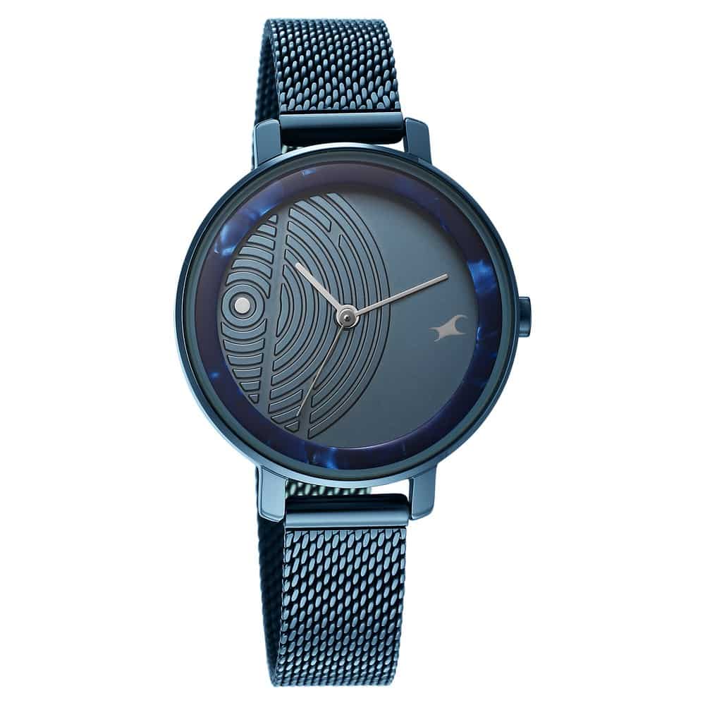 6278QM01 YOUNIQUE BLUE DIAL STAINLESS STEEL STRAP WATCH - Kamal Watch Company