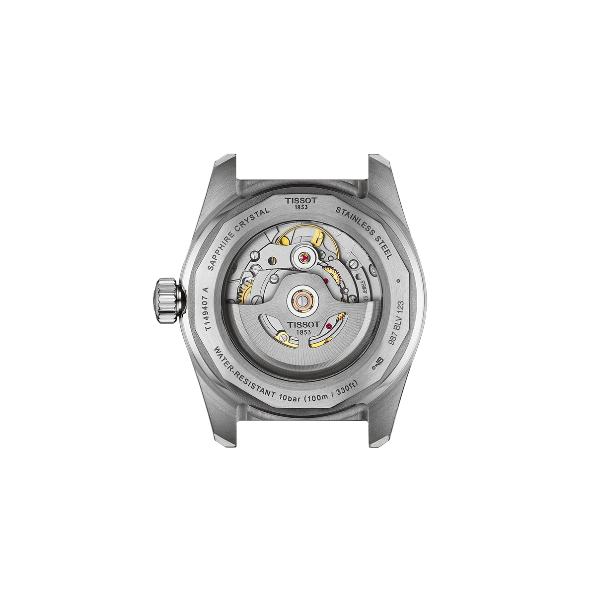 Tissot PR516 38mm T149.407.16.051.00 Unisex Watch - case-back view