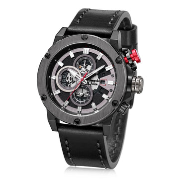 Alexandre Christie AC 6491 MCL Chronograph For Men – Matte Black