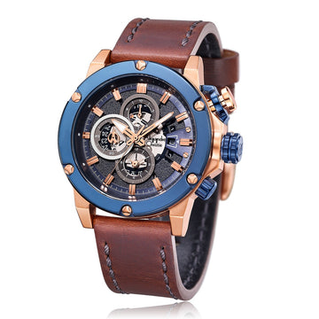 AC 6491 MCL Chronograph For Men – Brown Blue-6491MCLURBU