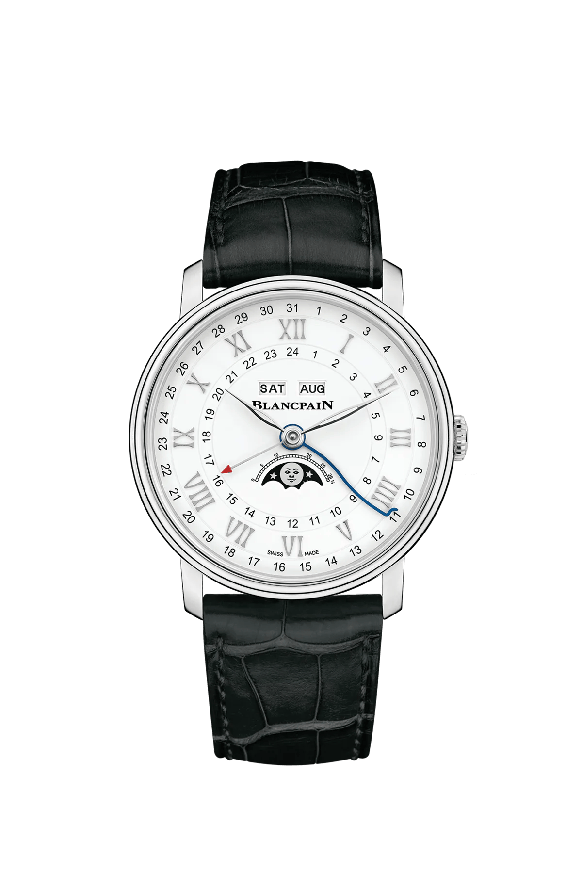 Blancpain Villeret Quantième Complet Phases de Lune GMT 6676-1127-55B Watch for Men