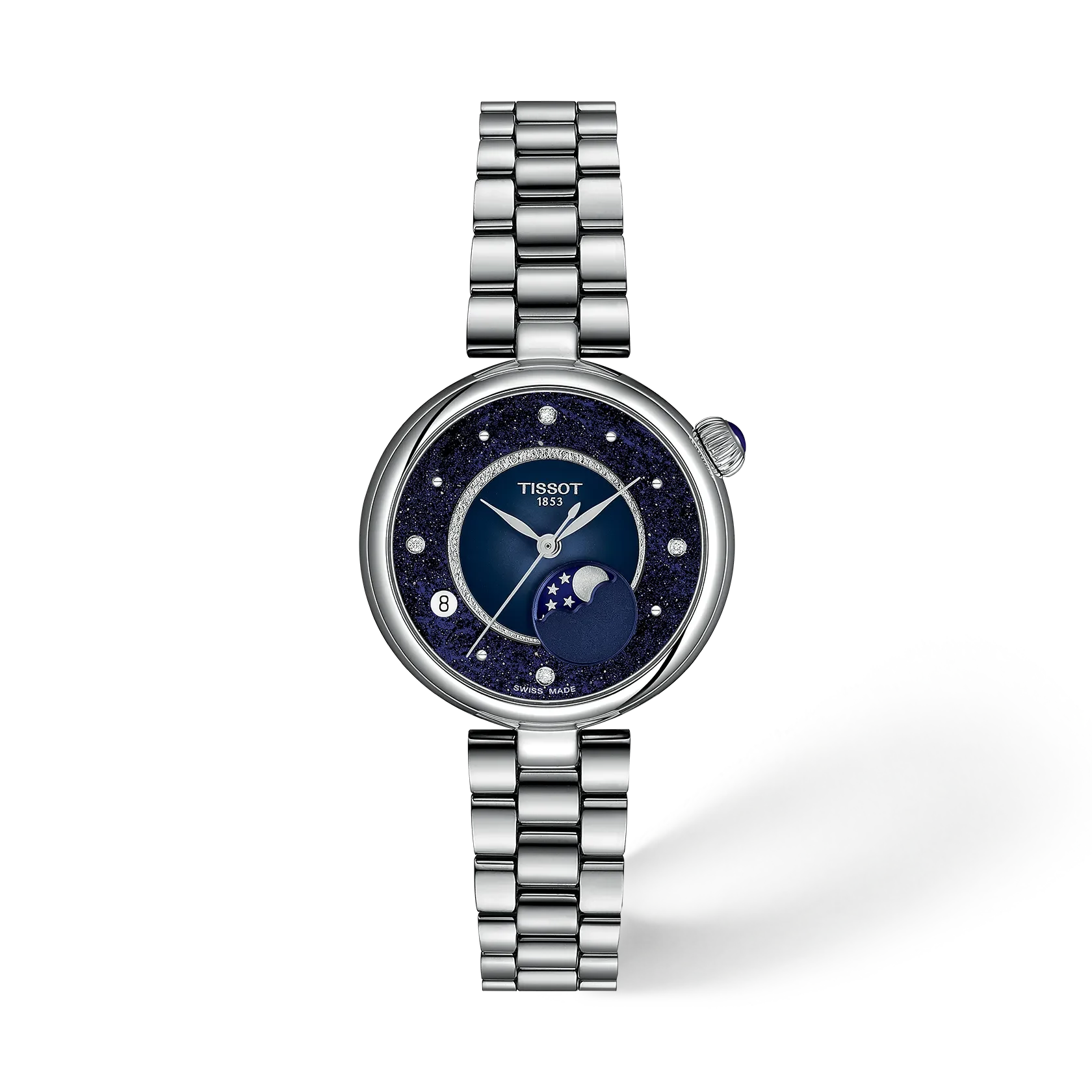 Tissot Desir Women Quartz Blue Dial Analog Stainless Steel Watch T1522231149600