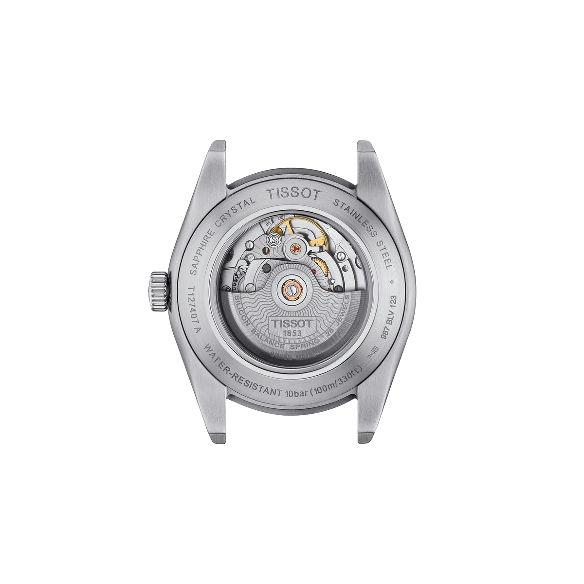 Tissot Gentleman 40mm T127.407.11.091.01 Watch for Men - case-back view
