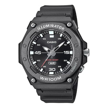 Casio Youth Men Quartz Black Dial Analog Resin Watch D355