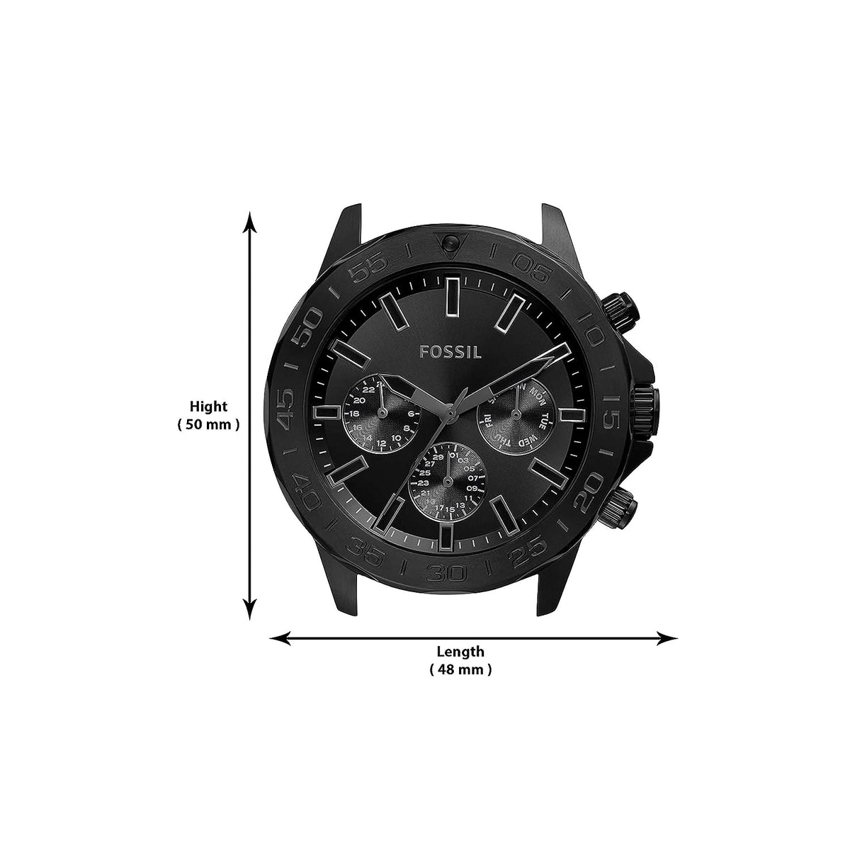 Baslong Watch Bannon Multifunction Black Stainless Steel Watch