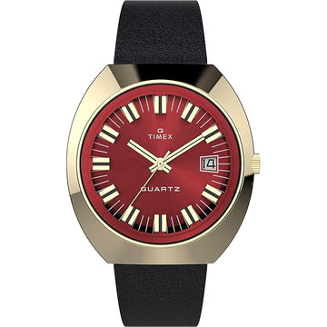 TIMEX Men Burgundy Analog Dial Leather Band Watch- TW2V25400U9