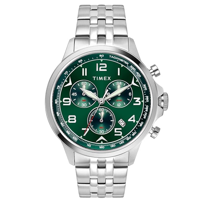 TIMEX Men Green Round Dial Analog Chronograph Watch - TWEG25100