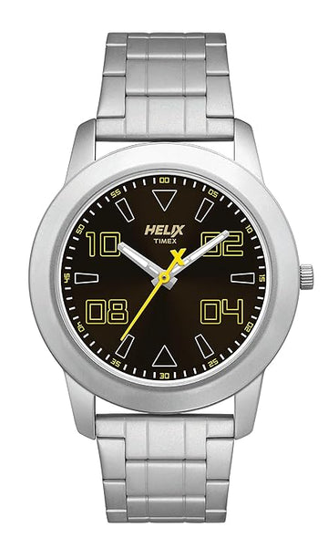 TIMEX Men Stainless Steel Helix Analog Brown Dial Watch-Tw028Hg04