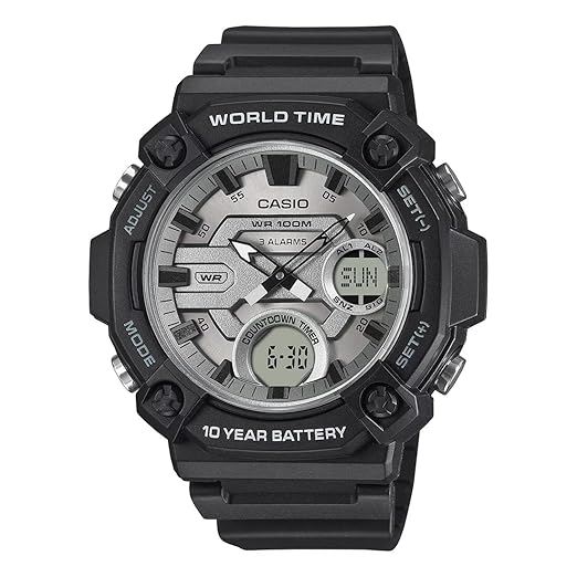 Casio AD284 Youth Analog-Digital Silver Dial for Men