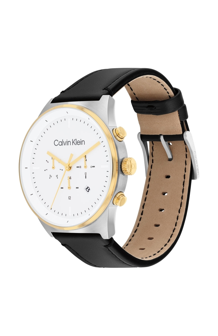 Calvin Klein Mens Leather Quartz Watch 25200299