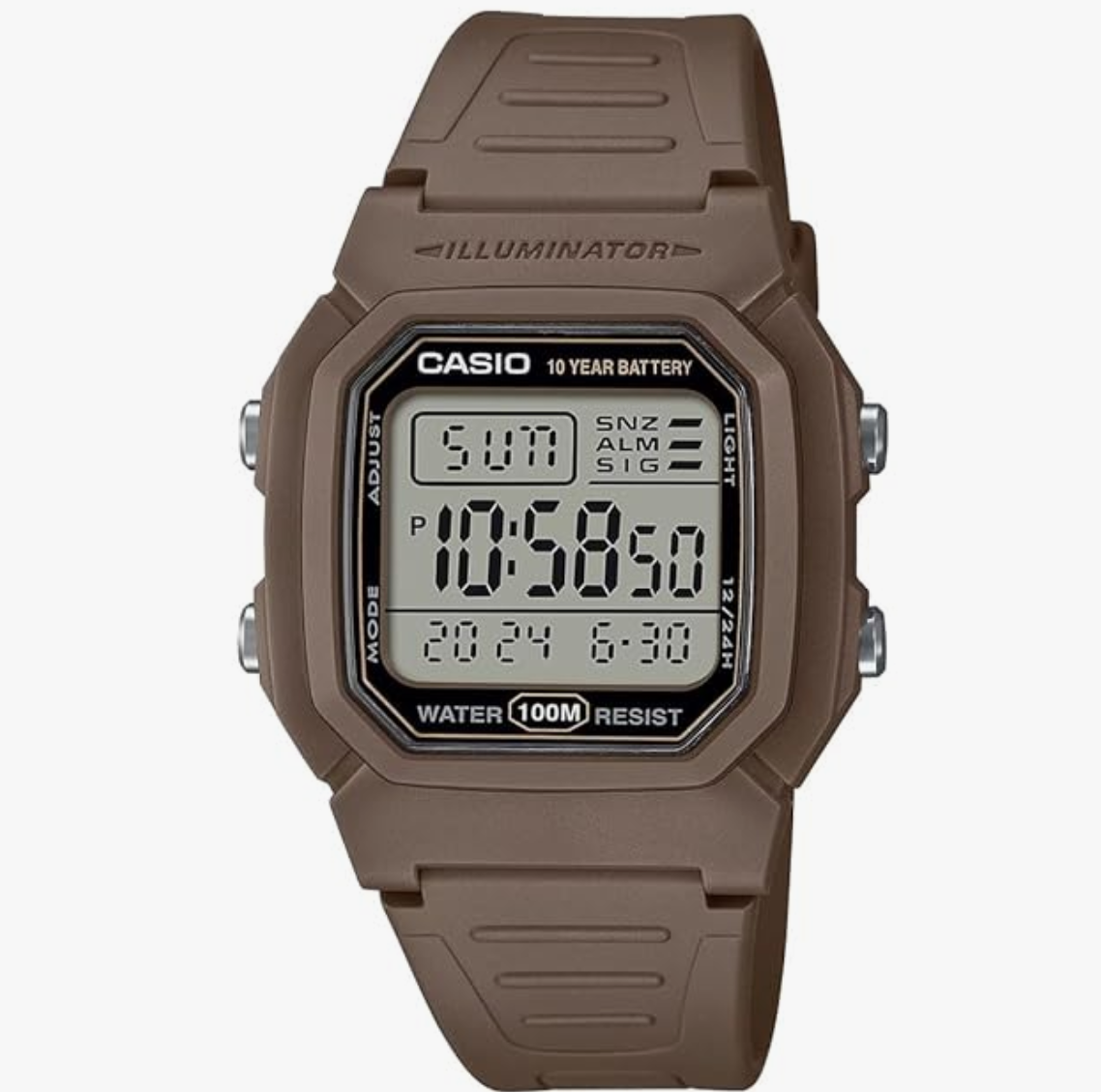 Casio Youth Unisex Quartz Black Dial Digital Resin Watch D334