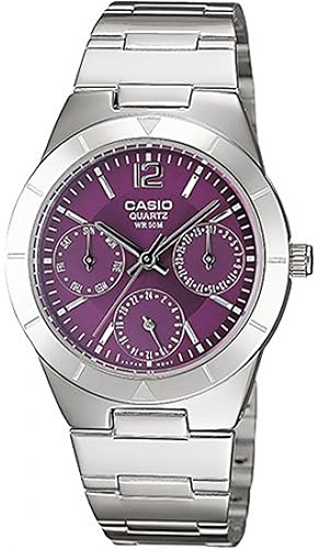 Casio Analog Purple Dial A535 Watch for Women