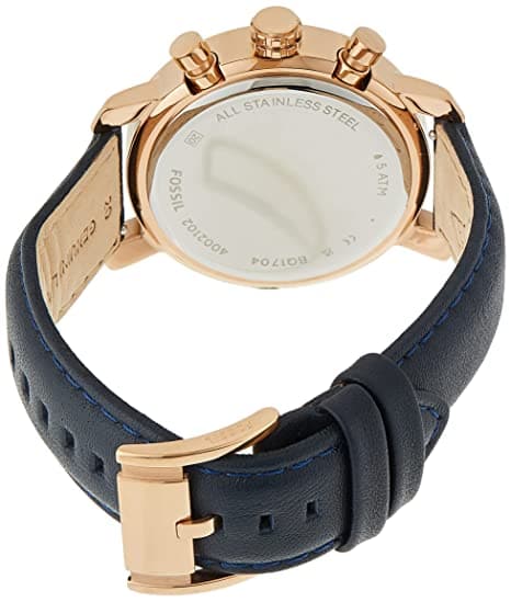 Rhett Chronograph Navy Leather Watch - Kamal Watch Company