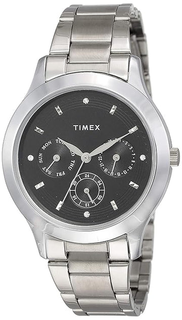 TIMEX E-Class Multi Function Analog Black Dial Women's Watch - TI000Q80400