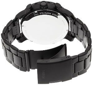 Fossil JR1401I Nate Chronograph Black Dial  for Men