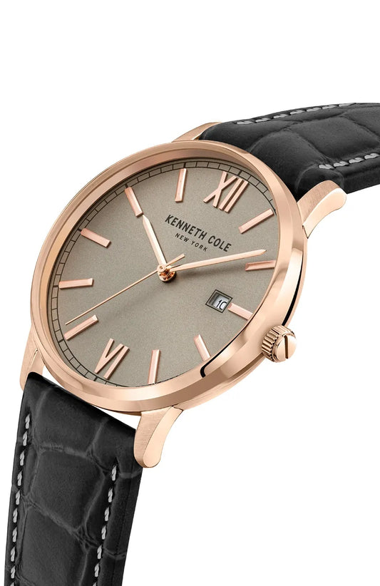 Kenneth Cole Men Fashion Leather Quartz Watch KCWGB2123003