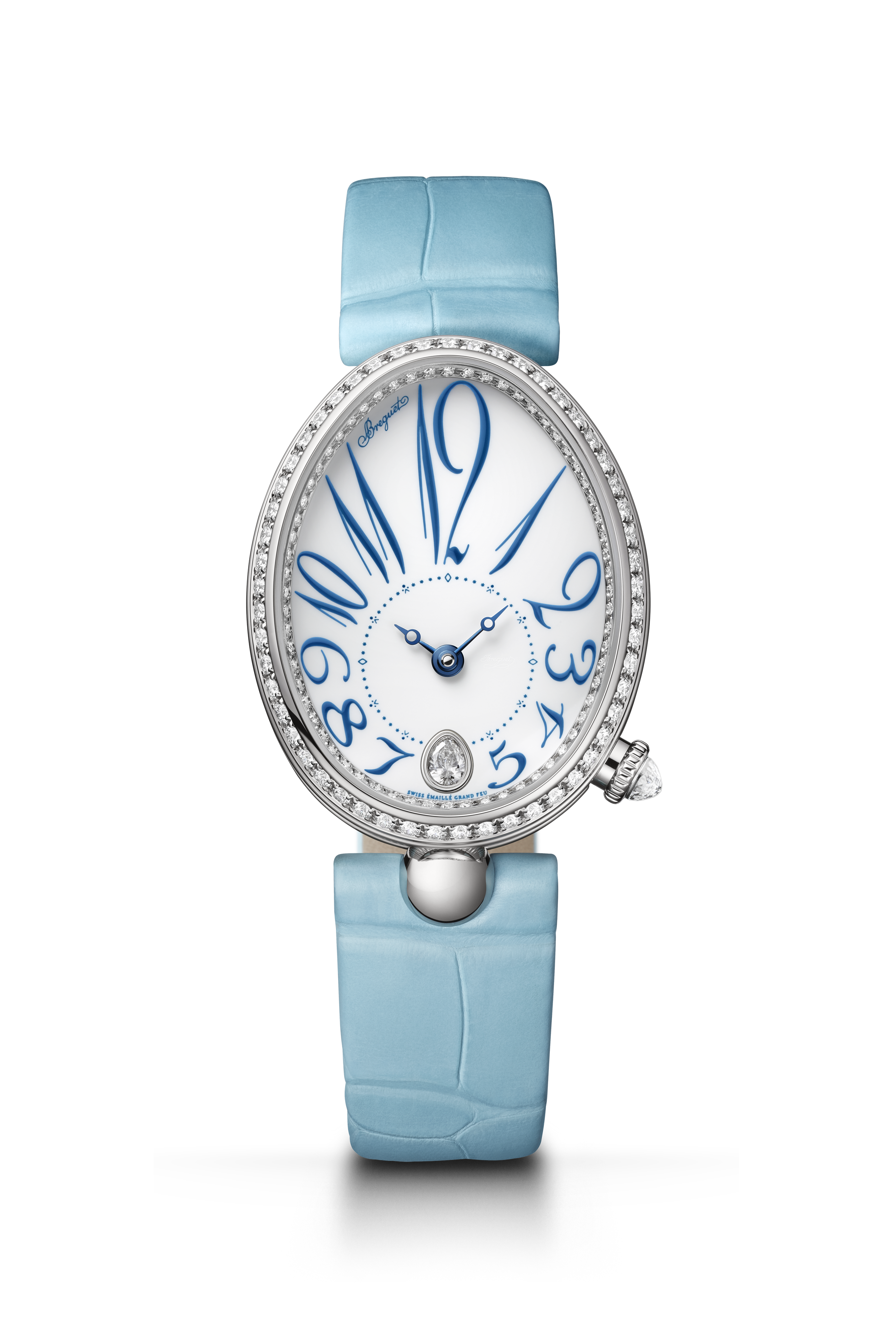 Breguet Reine de Naples 8918 8918BB/28/964 D00D 36.5 x 28.5 mm White Gold White Enamel Dial Watch for Women