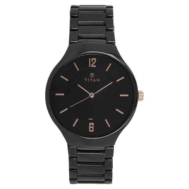 Black Dial Black Ceramic Strap Watch NR90014KC02