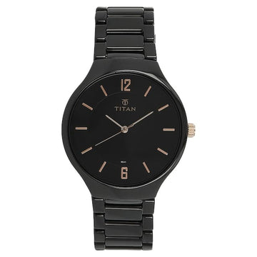 Black Dial Black Ceramic Strap Watch NR90014KC02 - Kamal Watch Company