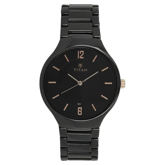 Black Dial Black Ceramic Strap Watch NR90014KC02 - Kamal Watch Company