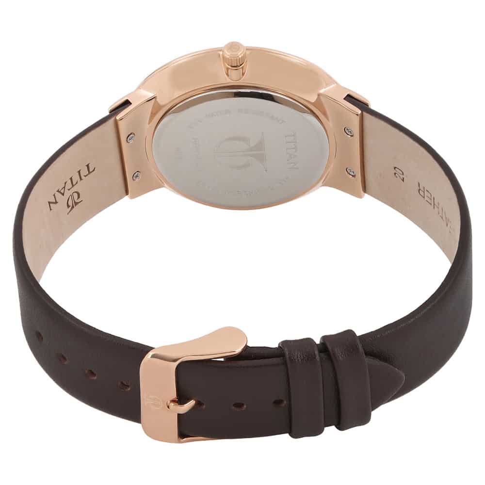 Brown Dial Black Leather Strap Watch 90053WL01J - Kamal Watch Company