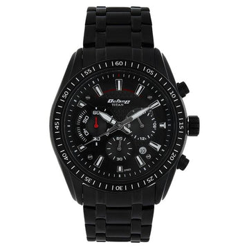 Titan Quartz Chronograph Black Dial Stainless Steel Strap Watch for Men