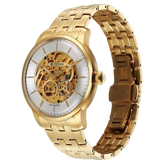 Titan Golden Heart  Strap Watch for Men